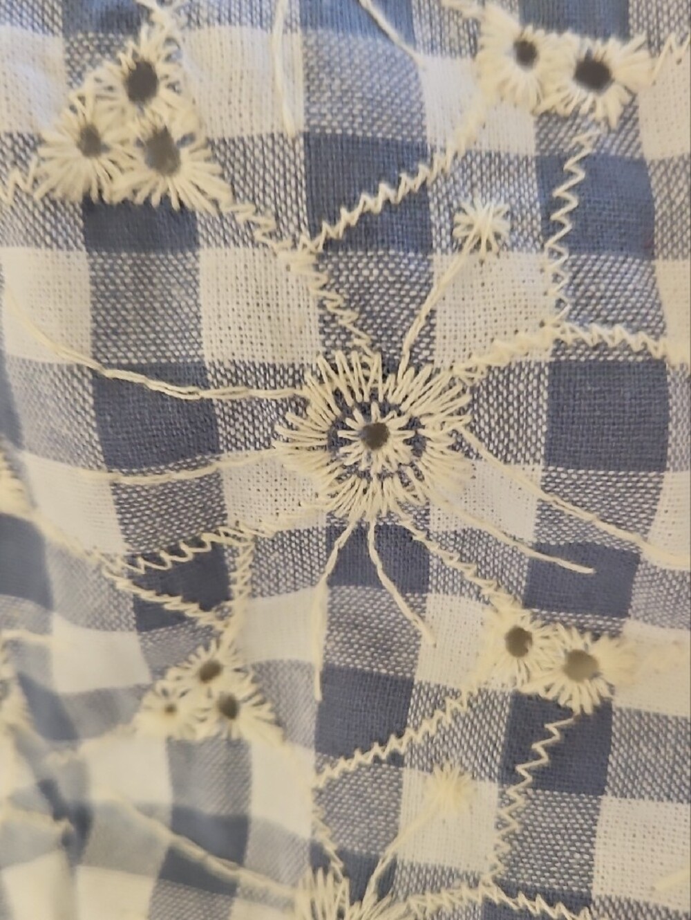 House of Harlow 1960 Blue and White Gingham Eyelet Dress - Picture 7 of 7